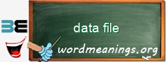 WordMeaning blackboard for data file